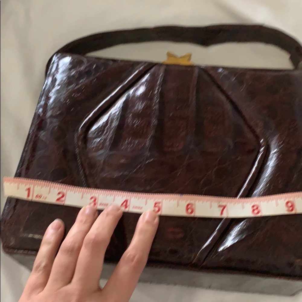 Vintage brown leather purse - Picture 7 of 7